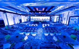 The grand ballroom at Parq Vancouver lined with chairs